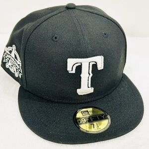 New Era Texas Rangers All Star Game 59FIFTY Fitted Hat Cap 7‎ 3/4 Black MLB